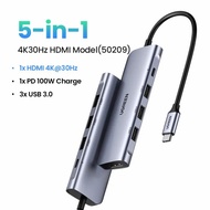 UGREEN Type C Hub USB C to 3xUSB3.0+HDMI+PD with 4K 30Hz HDMI Port for MacBook M2/iPad Air 4 2020/Ma
