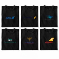 Pegasus Airlines Ana Cathay Pacific garuda Indonesia Sriwijaya Air Unisex Cotton Combed 30s T-Shirt
