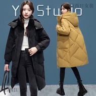 Korean Version Down Jacket Hooded Thickened Warm Winter Jacket🌟Hot-selling Down Jacket Ladies Mid-Le