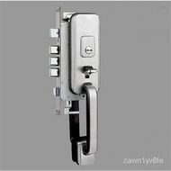 🚓Thickened Ropskin Press Door Lock Old-Fashioned Anti-Theft Door Lock Large Handle Lock Door Lock Aluminum Alloy Door Do
