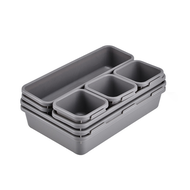 🚚SG Seller 🚚 Adjustable 8 pcs Drawer Organizers / Desk Stationery Storage Box /cosmetic storage box/  Kitchen Bathroom accessories Organizers