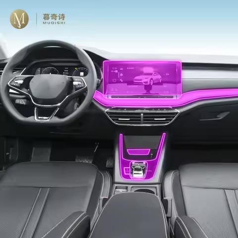 For Skoda Octavia 2022-2023 Car Interior Film Dashboard piano board Shift center console Anti-scratc