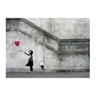 ศิลปะ Banksy กราฟฟิตีผนัง สติกเกอร์ตกแต่งผนังแบบโมเดิร์นสำหรับห้องนั่งเล่น ภาพพิมพ์บนผ้าใบ 0421