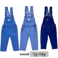 kids overall unisex size 1y-14y ready stock