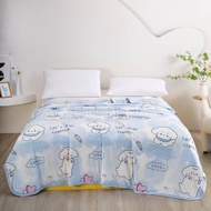 ผ้าห่มไหมเย็น Cool quilt/Air Conditioner Quilt แบบลาย ขนาด 6 ฟุต ผ้าห่มเย็น นุ่มลื่น เย็นสบาย