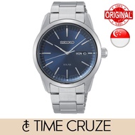 [Time Cruze] Seiko SNE525 Conceptual Analog Solar Stainless Steel Blue Dial Men Watch SNE525P SNE525P1