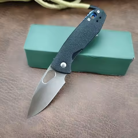 Daily Carry EDC Pocket Knife CR5390 8Cr13Mov Blade G10 Handle Tactical Defensive Pocket EDC Small Ca