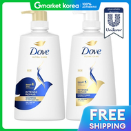 Dove(โดฟ) | ชุดผลิตภัณฑ์ดูแลเส้นผมและผิวกาย แชมพูและครีมนวดผม 1+1