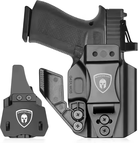 IWB/OWB G43x Holster,For Glock 43 / 43X / 43X MOS (No Light/Laser),Removable Concealment Claw,Paddle