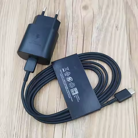 Samsung 25W Super Fast Charger Usb Type C Cargador Adapter 1/1.8 M Cable For Galaxy A21 A22 A23 A24 
