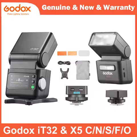 Godox iT32 iFlash Camera Flash & X5 C/N/S/F/O Trigger Modular Detachable Design 2.4G Wireless TTL HS