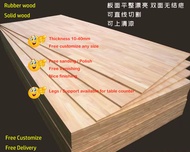 MG xz Rubber wood Custom Cut 20mm 28mm40mm Solid Wood Table Top Counter Top Kitchen Top Solid wood table customize