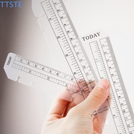 TTSTE A5 A6 A7 Bookmark Straight Ruler Math Stationery Drawing Tool Multifunctional Dividing Ruler T