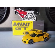 Mini GT Porsche 911 Turbo S Racing Yellow Unsealed