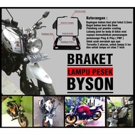 Byson Bracket SET Of Lights And Ram Lamp Protector 7inch Yamaha Byson Rim Bracket Motorcycle Lights