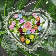 Beads Glass Tulip Flower Beads (one set)