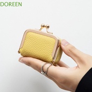 Doreen Kiss Lock Coin Purse - Multifunctional Jewelry Wallet, Genuine Leather