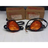 Front Turn Signal LS125 Left + Right Side Black Orange Cap Replacement HMA Brand Code 40621-039-Ol L