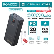 Romoss PEA40PF 40000mAh Power Bank 22.5W Two-Way Fast Charge PD20W Smart Digital Display Powerbank