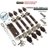 1 Satu set Handle Pintu kunci 50 cm / Tarikan Pintu rumah / Pegangan Pintu rumah mewah / Gagang pint