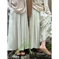Linen Pants - Azure Blue, Sunscreen Wide Leg with High Waist for Summer Comfort | Cotton Linen Blend