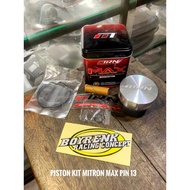 MTRN MITRON MAX Hi FLAT (FORGING) PISTON KIT SEHER SEKER CUSTOM DOME RAW 56 57 58 59 63 PIN 13 MTRN 