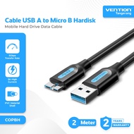 VENTION COPBH Kabel USB A 3.0 Male to USB Micro B 2M 2 Meter Harddisk SSD HDD Hard Disk External Cab