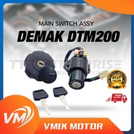 DEMAK DTM200 MAIN SWITCH ASSY KEY  SET KUNCI SUIS SUIZ DTM 200