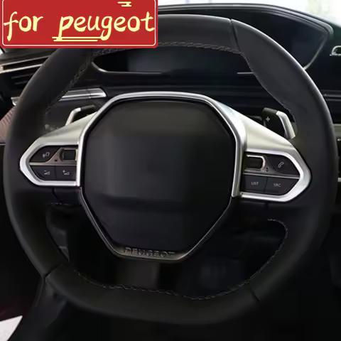 For Peugeot 3008 4008 5008 GT 2017 -2023 3008GT 5008GT Car Steering Wheel Button Panel Trim Cover Ac