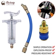 FLYTOP Automotive Air Conditioning Oiler Injection Syringe A/C Oil/Dye Injector 30Ml 1Oz with Low Si