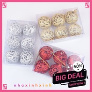 SET of 6 Pearls Size 6CM Code E3 Christmas Decoration GDTPKSS433