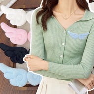 2/4/8Pairs Plush Angel Wings Brooch - Women's Sweater Brooch - Free Sewing, Detachable - Clothes Bad