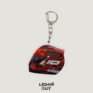 F1 Helmet Acrylic Keychains