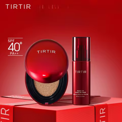 TIRTIR Red Foundation Waterproof Cushion Concealer Long Lasting Setting Spray Cushion Lightweight Bu
