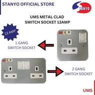 UMS SWITCH SOCKET METAL CLAD 13AMP 1213M / 2213M METAL PLUG SOCKET
