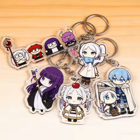 Frieren Keychain Accessories Bag Cartoon Keyrings Jewelry Manga Fans Gifts