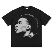 Victor Wembanyama SIGNATURE/Men T-shirts เสื้อแขนสั้น NBA รุ่นใหม่พิมพ์ลายดอกไม้ผลิตจากผ้าคอตตอนสวมใ