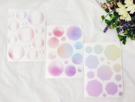 情人節季節泡泡散景貼紙 3款一組 - PET (philip's store)