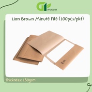 [GY Office] Lion/Famosa Brown Minute File (100pcs/pkt)
