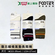 Footer Retro Strip Air Cushion Stockings K18-22~25cm/24~27cm/26~29cm Made in Taiwan Antibacterial De