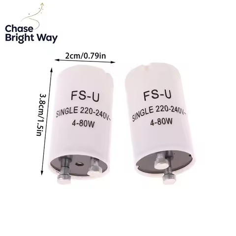 5Pcs Fluorescent Tube Starter AC220-240V 4-80W Light Tube Igniter Replacement Accessories