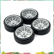 4Pcs Hard Plastic Drift Tire Tyre Metal Wheel Rim for  284131 K969 K989 P929 Mini-Z 1/28 RC Car Upgr