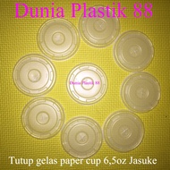 @50PC TUTUP JASUKE plastik gelas kertas PAPER CUP 65oz jagung JASUKE pop corn (TUTUPNYA SAJA)