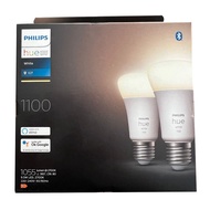 Philips Hue White 9.5W A60 E27 (1100 lm) Soft Warm White LED Smart Bulb, 2-pack