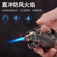 Inflatable Lighter Creative Windproof Funny Crocodile Lighter Straight Cigarette Lighter Circulating