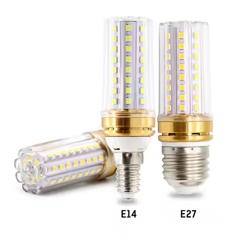 LED Corn Light Bulbs E14 E27 Lamp 12W/16W/20W/24W Incandescent Equivalent 50W,6000K Daylight White C