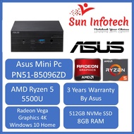 [Brand New] ASUS PN51-B5096ZD Complete Mini PC (Ryzen 5 5500U/8GB RAM/512GB NVMe/Radeon Vega Graphics/Win 10 Home/3Yr Warranty)