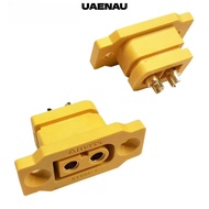 UAENAU 5pcs XT60E Connector, Mountable AMASS XT60E Male Plug,  RC Accessories Plastic Yellow XT60E F