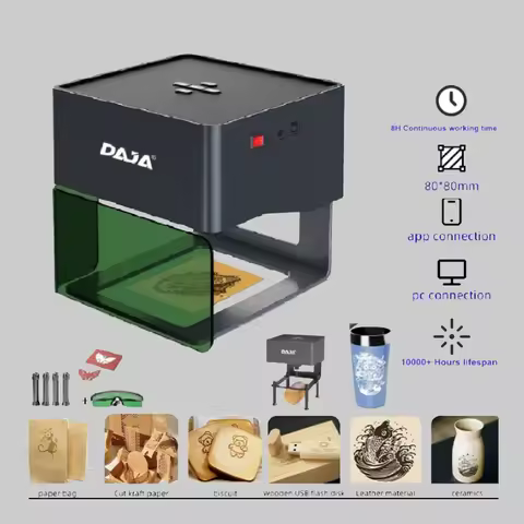 DAJA Laser Engraver CNC Diy DJ6 Laser Engraving Machine Fast Mini Logo Mark Printer Cutting 3000mw W