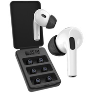 Foam Masters Memory Foam Ear Tips for AirPods Pro 1st & 2nd Gen | 3 Pairs | New Version 4.0 - Black 